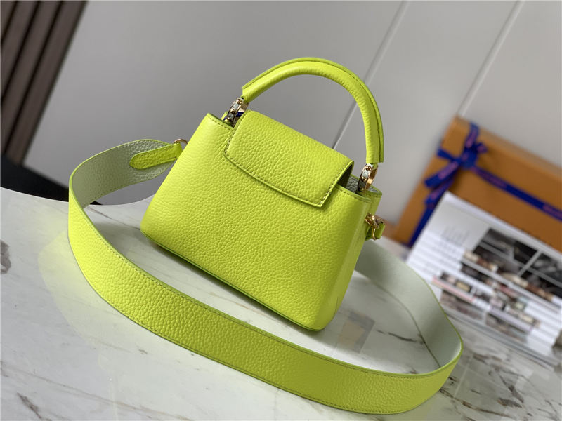 Louis Vuitton CAPUCINES MINI Taurillon Lime M59440 High