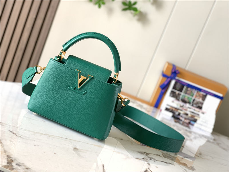 Louis Vuitton CAPUCINES MINI Taurillon Dk-Green M59440 High