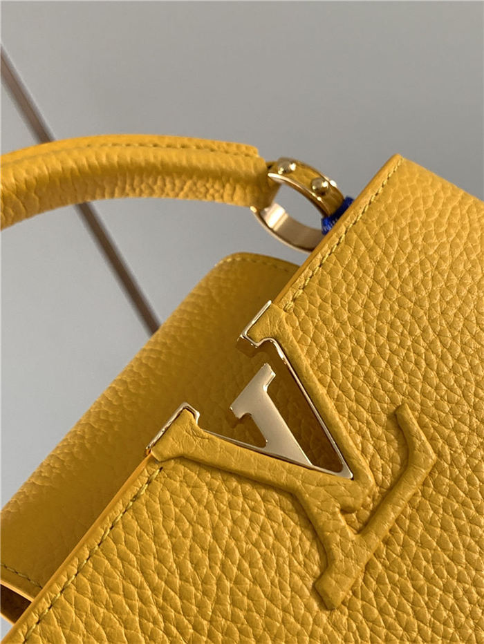 Louis Vuitton CAPUCINES MINI Taurillon Mustard M59709 High