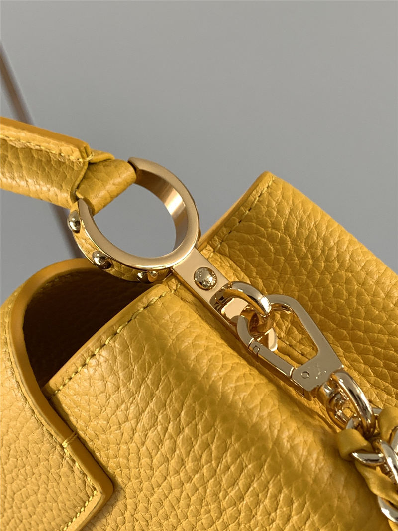 Louis Vuitton CAPUCINES MINI Taurillon Mustard M59709 High