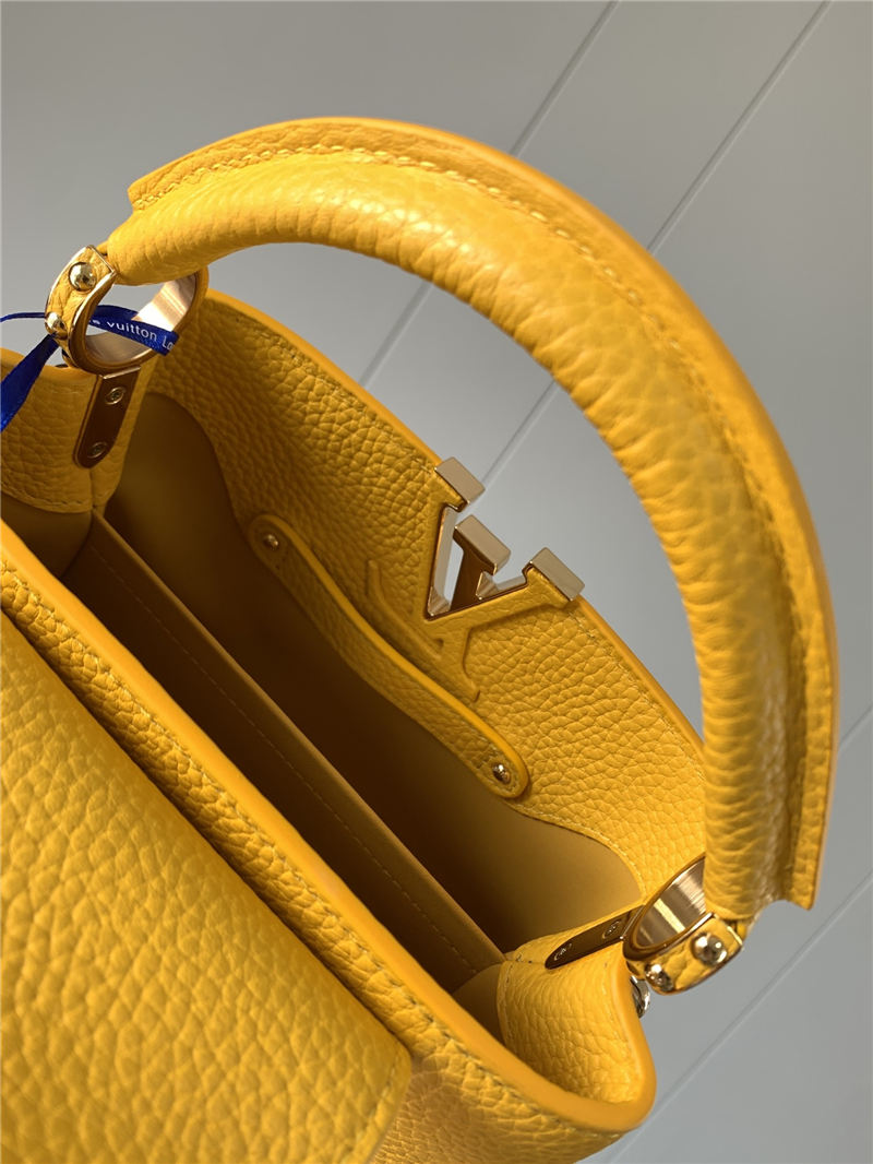 Louis Vuitton CAPUCINES MINI Taurillon Mustard M59709 High