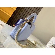 Louis Vuitton CAPUCINES MINI Taurillon Light Blue/Beige M59709 High