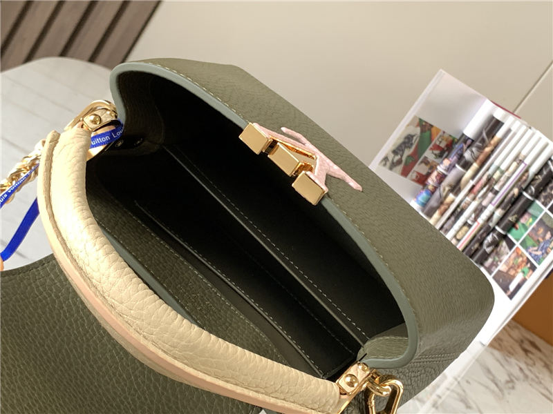 Louis Vuitton CAPUCINES MINI Taurillon Olive/Beige M59709 High