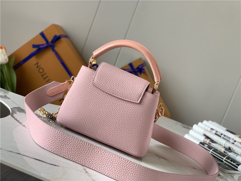 Louis Vuitton CAPUCINES MINI Taurillon Pink M80239 High