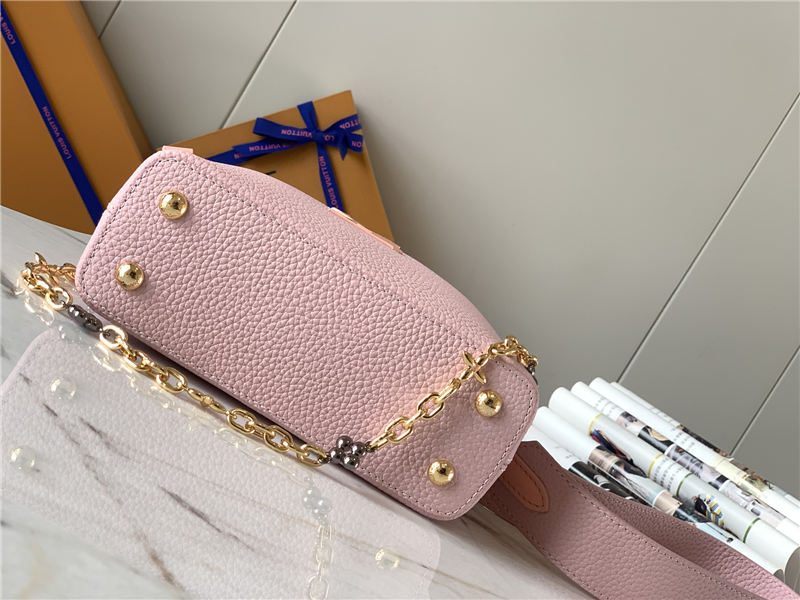 Louis Vuitton CAPUCINES MINI Taurillon Pink M80239 High