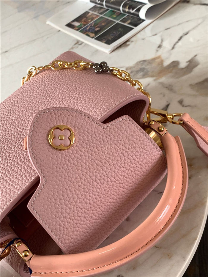 Louis Vuitton CAPUCINES MINI Taurillon Pink M80239 High