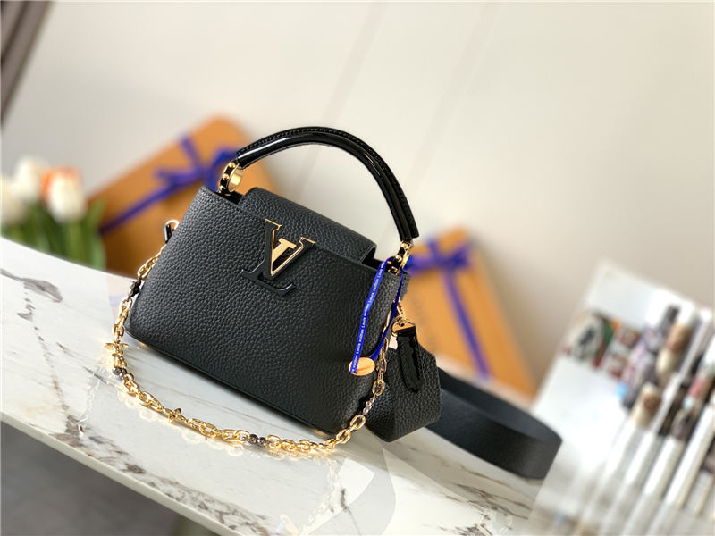 Louis Vuitton CAPUCINES MINI Taurillon Black M80239 High