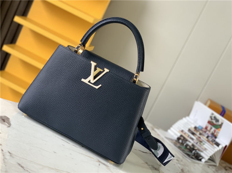 Louis Vuitton CAPUCINES BB Taurillon Navy M59597 High