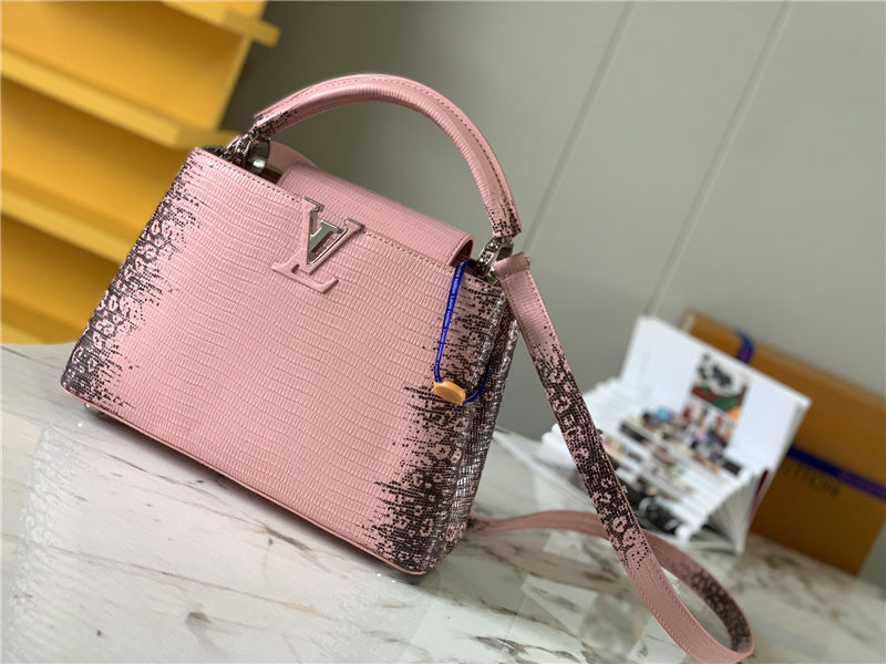 Louis Vuitton CAPUCINES BB Lizard Pink M98177 High