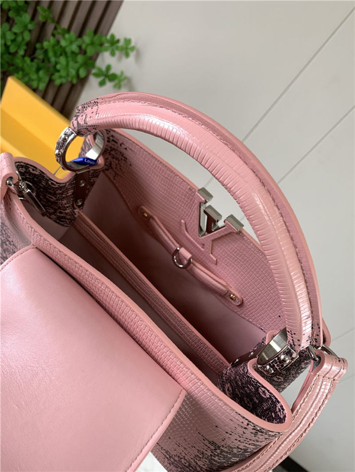 Louis Vuitton CAPUCINES BB Lizard Pink M98177 High