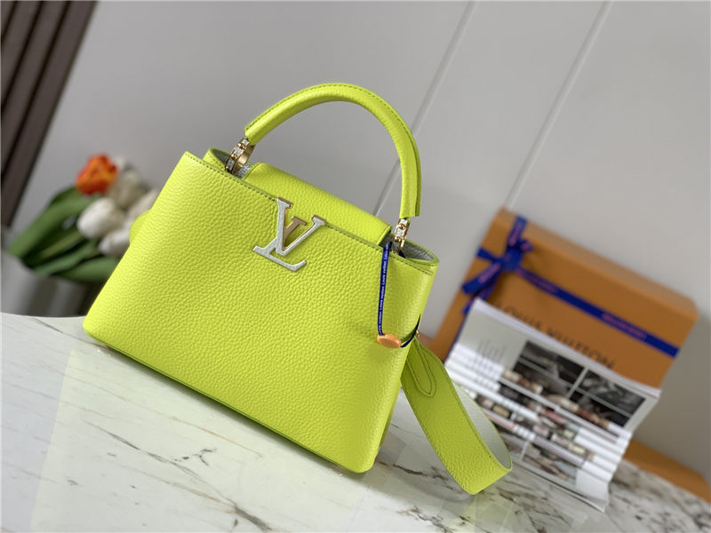 Louis Vuitton CAPUCINES BB Taurillon Lime M59468 High