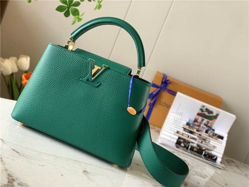 Louis Vuitton CAPUCINES BB Taurillon Dk-Green M59434 High