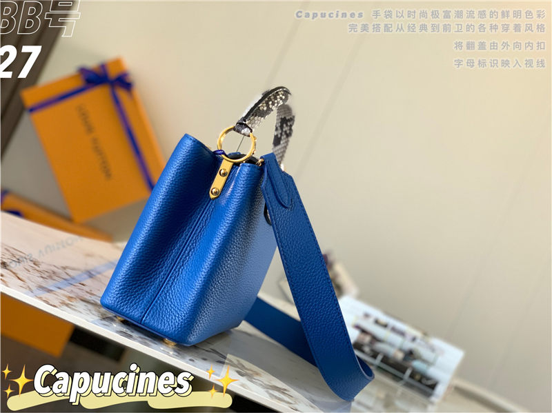 Louis Vuitton CAPUCINES BB Taurillon Blue M48865 High