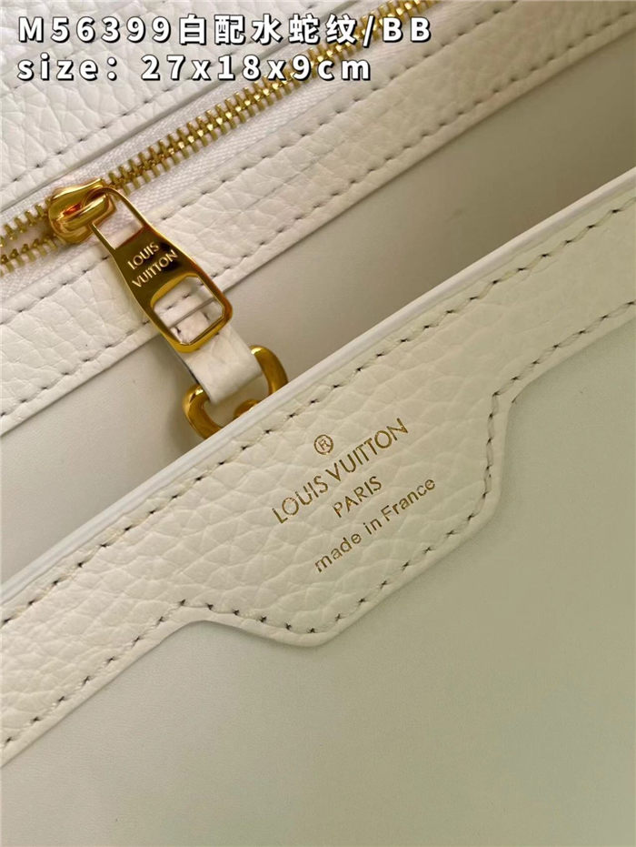 Louis Vuitton CAPUCINES BB Taurillon White M56399 High