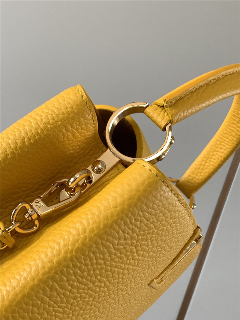 Louis Vuitton CAPUCINES BB Taurillon Mustard M59653 High