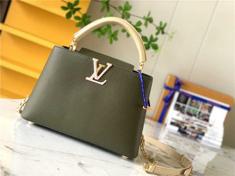 Louis Vuitton CAPUCINES BB Taurillon Olive M59653 High