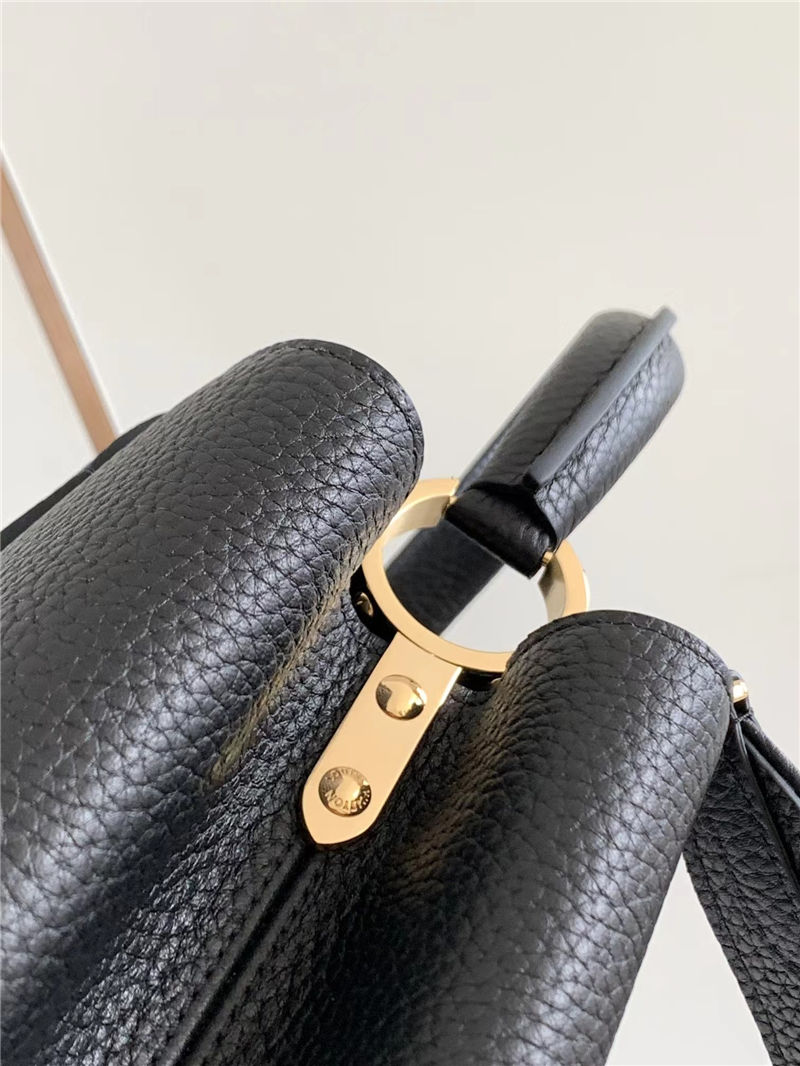 Louis Vuitton CAPUCINES MM Taurillon Black/Leopard M57216 High