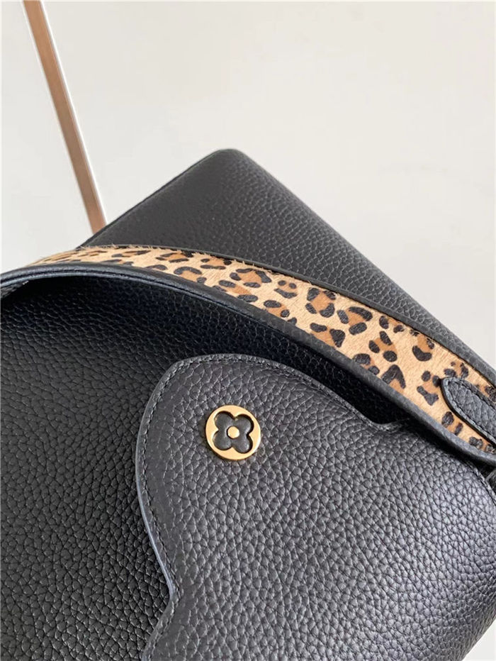 Louis Vuitton CAPUCINES MM Taurillon Black/Leopard M57216 High