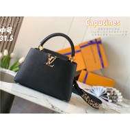 Louis Vuitton CAPUCINES MM Taurillon Black M57216 High