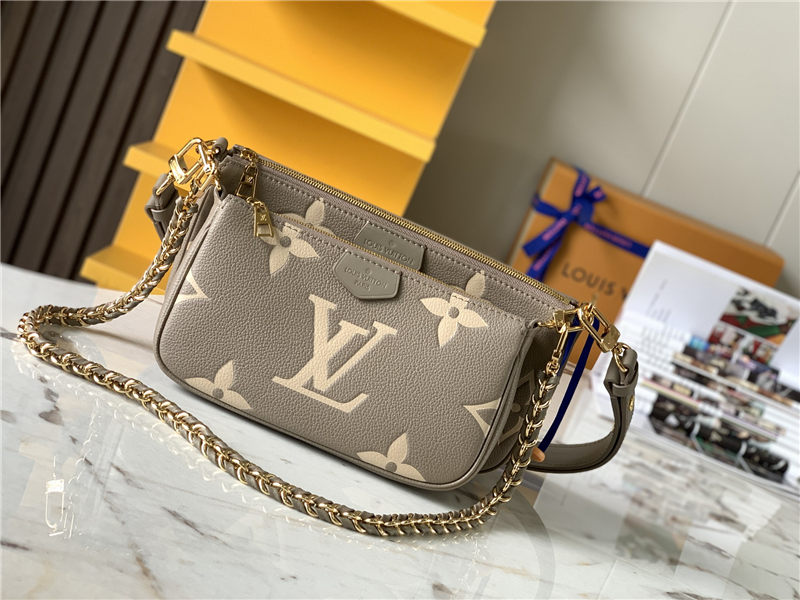 Louis Vuitton MULTI POCHETTE ACCESSOIRES Embossed supple grained cowhide leather M45777 High