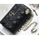 LADY Dior CHAIN POUCH Cannage Lambskin Black High