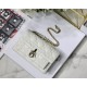 LADY Dior CHAIN POUCH Cannage Lambskin White High