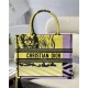 MEDIUM Dior BOOK TOTE D-Jungle Pop Embroidery Yellow/Lilac High