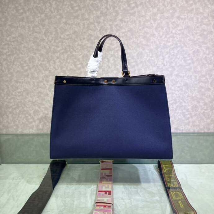 PEEKABOO X-TOTE canvas bag Navy High