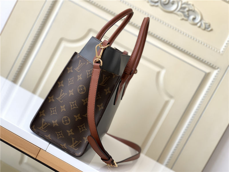 Louis Vuitton ON MY SIDE MM Twist calfskin and Monogram coated canvas M53823 Dk-Grey High