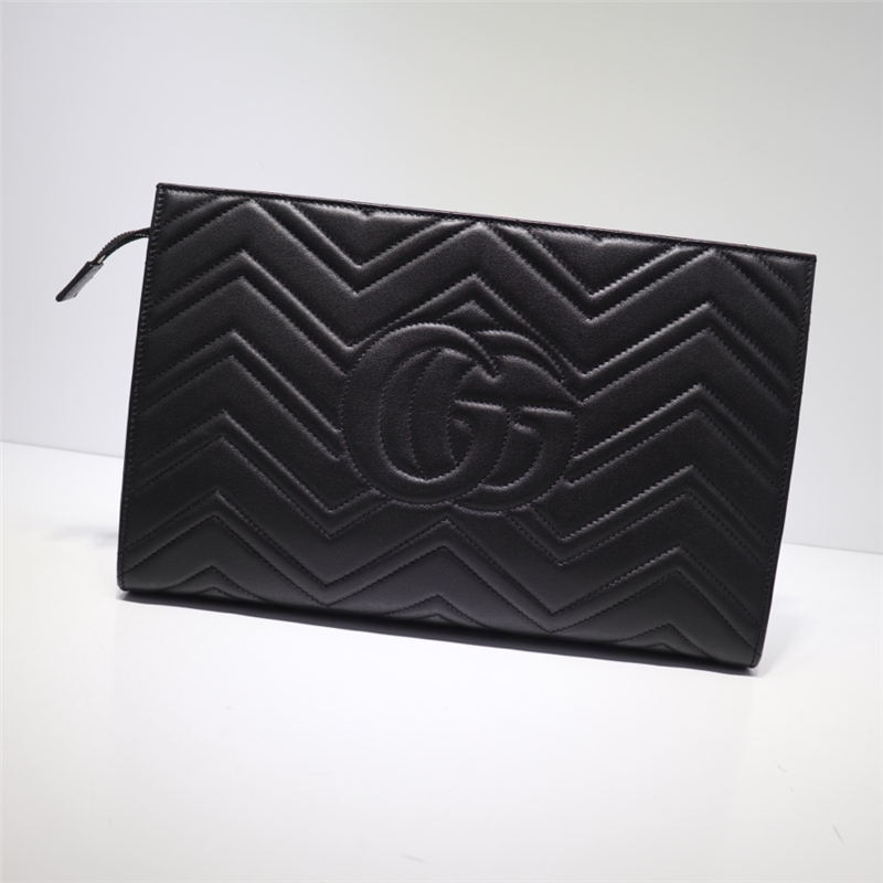 Gucci GG Marmont Matelasse Clutch 448450 Black High