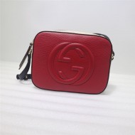 Gucci Soho Small Leather Disco Shoulder Bag 431567 Red/White High