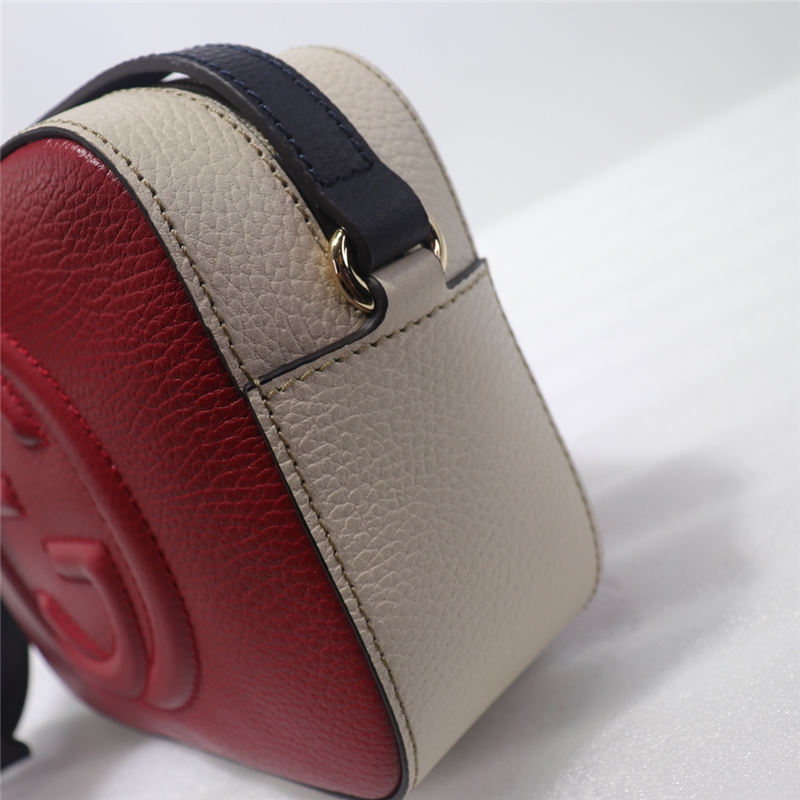 Gucci Soho Small Leather Disco Shoulder Bag 431567 Red/White High