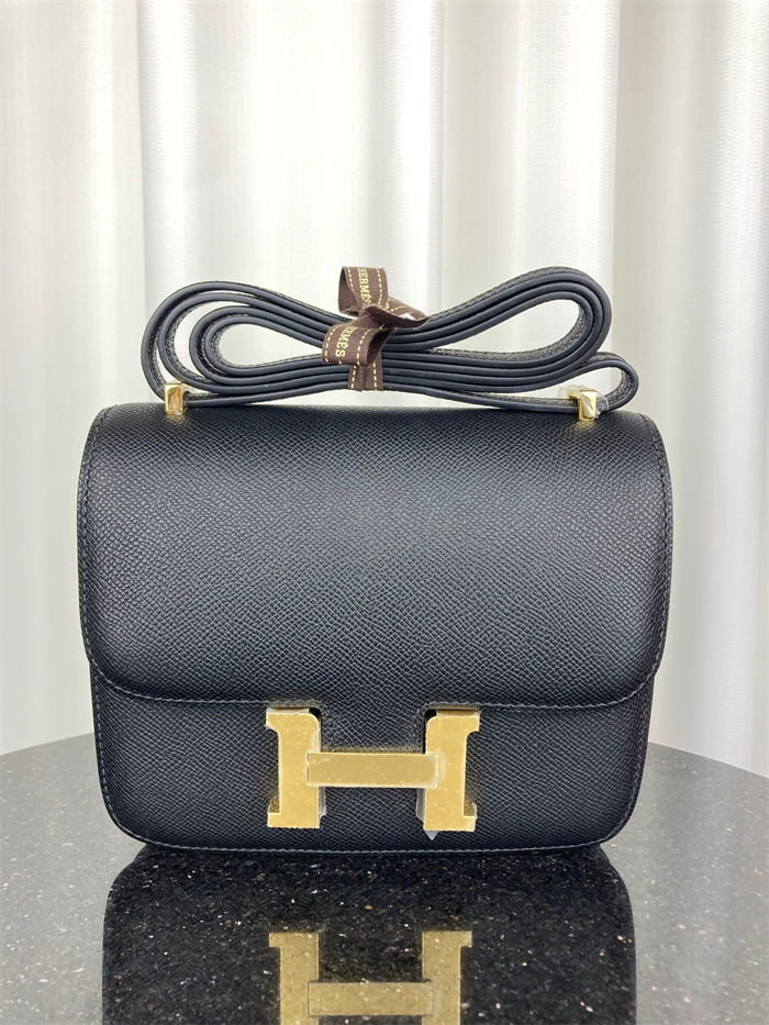 Hermes Mini Constance 18cm/24cm Epsom Bag WAX Black High