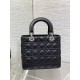 MEDIUM LADY Dior BAG Cannage Lambskin Black-Silver High 