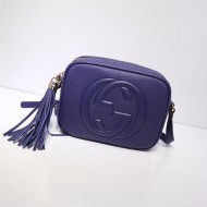 Gucci Soho Small Leather Disco Shoulder Bag 308364 Royal Blue High