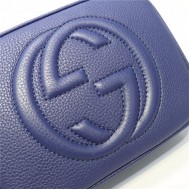 Gucci Soho Small Leather Disco Shoulder Bag 308364 Royal Blue High