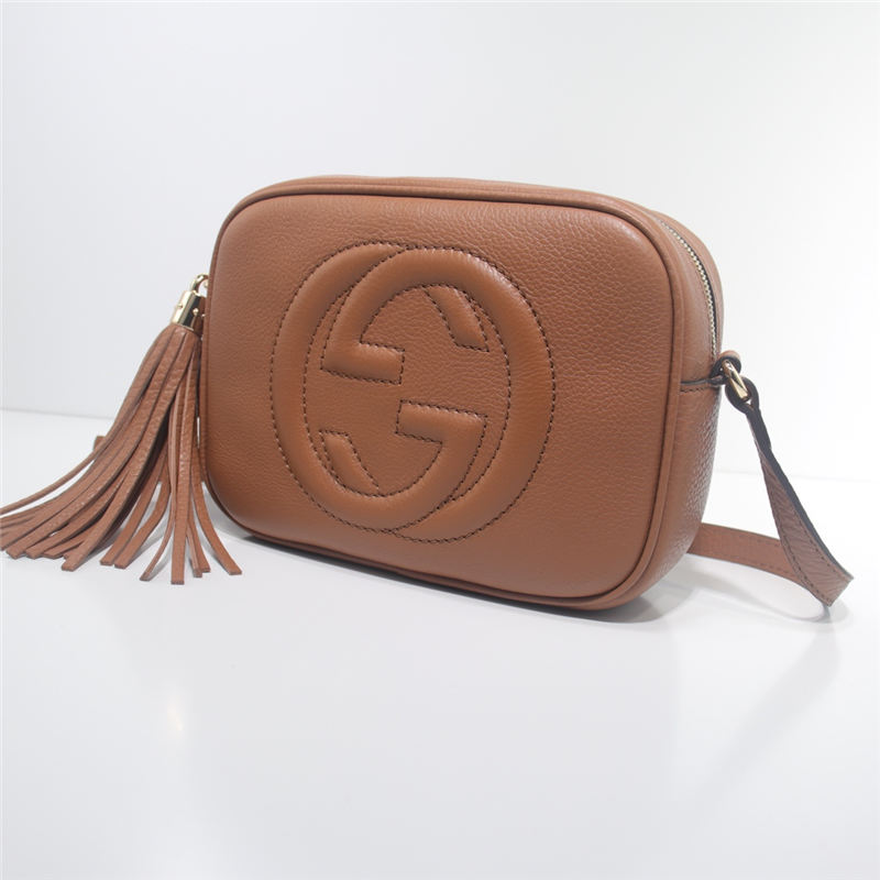 Gucci Soho Small Leather Disco Shoulder Bag 308364 Caramel High