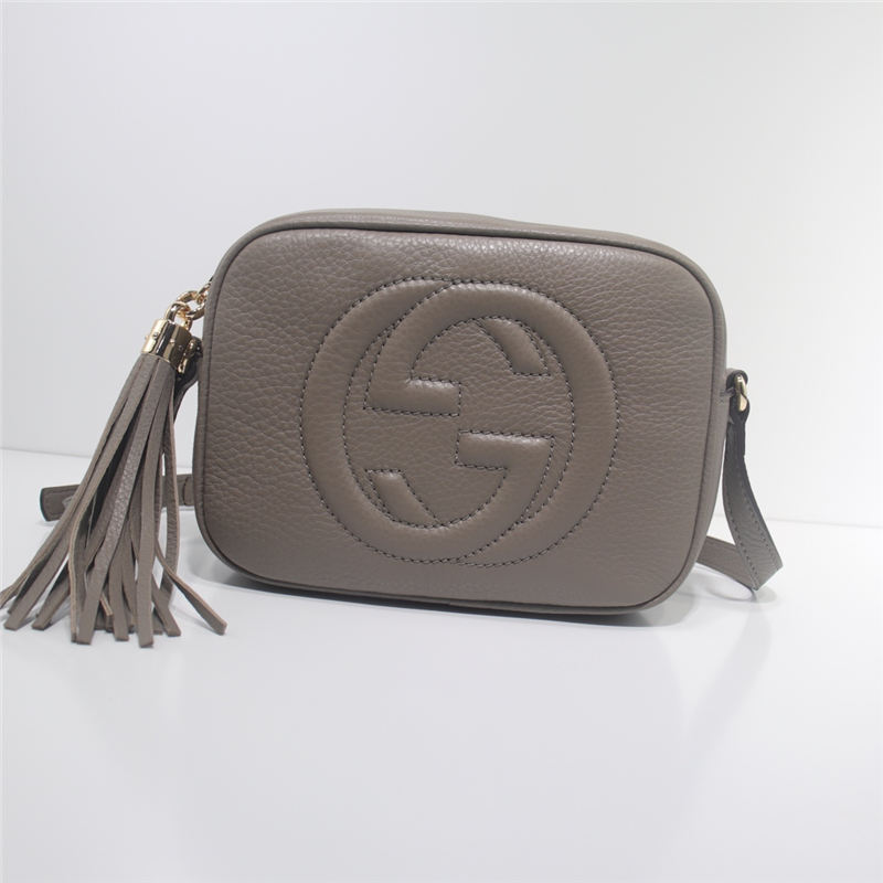 Gucci Soho Small Leather Disco Shoulder Bag 308364 Grey High