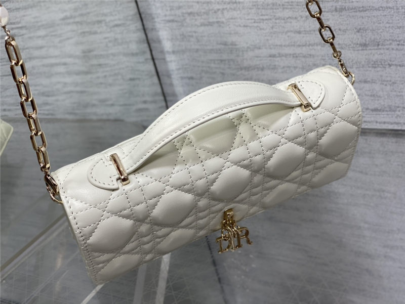 MISS DIOR MINI BAG Cannage Lambskin White High