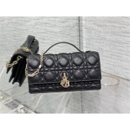 MISS DIOR MINI BAG Cannage Lambskin Black High