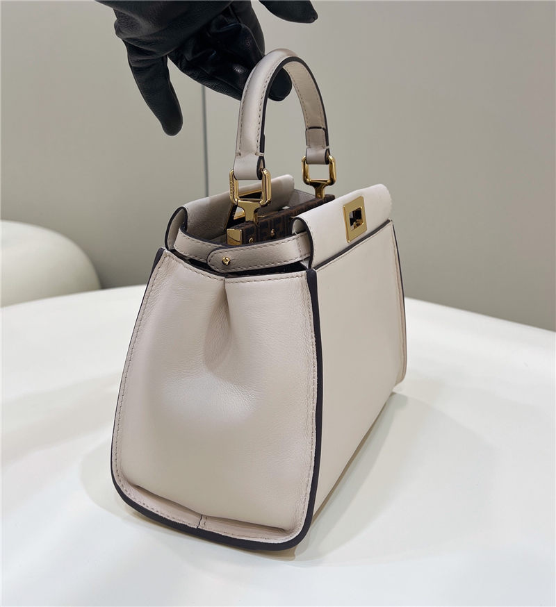 PEEKABOO ICONIC MINI leather bag Cream High