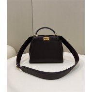 PEEKABOO ICONIC MINI leather bag Coffee High