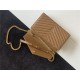 MONOGRAM CHAIN WALLET IN GRAIN DE POUDRE EMBOSSED LEATHER Gold-Metal High