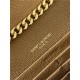 MONOGRAM CHAIN WALLET IN GRAIN DE POUDRE EMBOSSED LEATHER Gold-Metal High