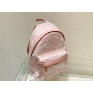 Dior BACKPACK Cotton Canvas with Ivory Toile de Jouy Print Pale Pink High