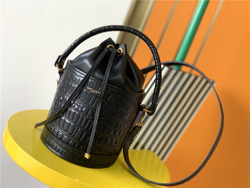 YSL Bucket Bag IN Crocodile High