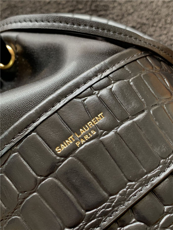 YSL Bucket Bag IN Crocodile High