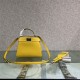 PEEKABOO ICONIC MINI grainy leather Selleria bag Yellow High