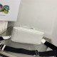 Prada Leather Prada Triangle bag 1BB082 White High