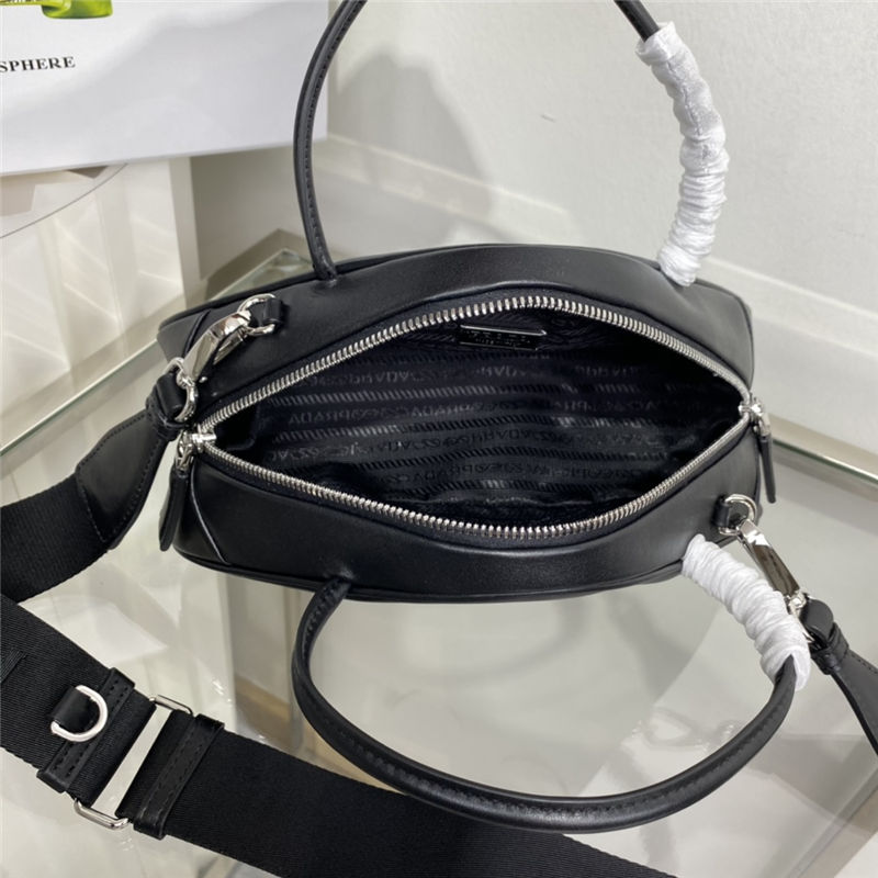 Prada Leather Prada Triangle bag 1BB082 Black High